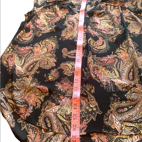 Daniel Rainn Cap Sleeve Popover Top  with V Neck & Pleating sz PL - Picture 8 of 9